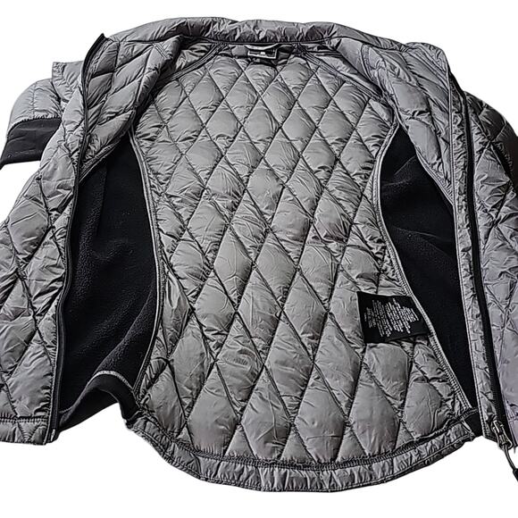 32 Degrees Heat Womens Sz S Gray and Black Down Fill Full Zip Puffer Jacket - Picture 7 of 12